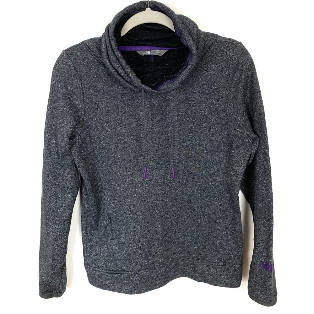 THE NORTH FACE Harmony Park Pullover Gray w/ Purple Size Medium